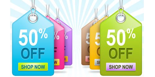 Colourful Sale Tags