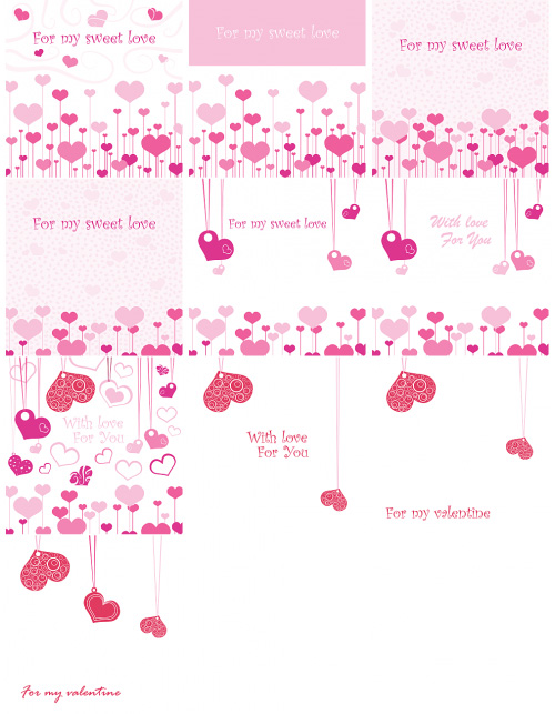 For my Sweet Love Valentine E-Cards Vector