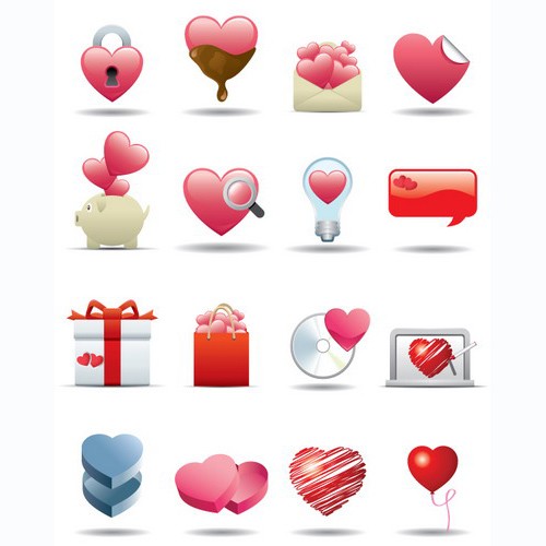 Heart Style Icons for Valentine Day