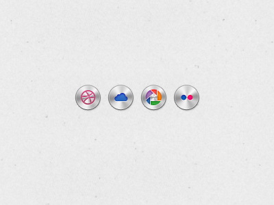 Metal Social Media Buttons